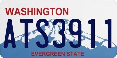 WA license plate ATS3911