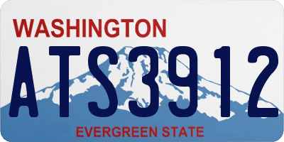 WA license plate ATS3912