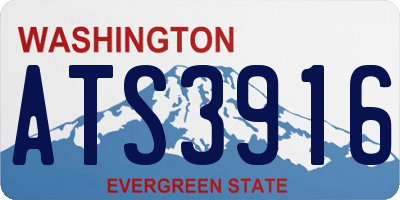 WA license plate ATS3916