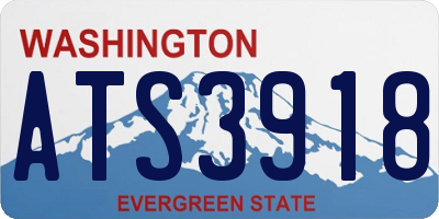 WA license plate ATS3918