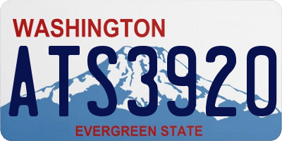 WA license plate ATS3920