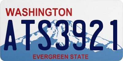 WA license plate ATS3921