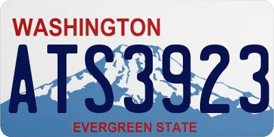 WA license plate ATS3923