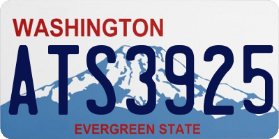 WA license plate ATS3925