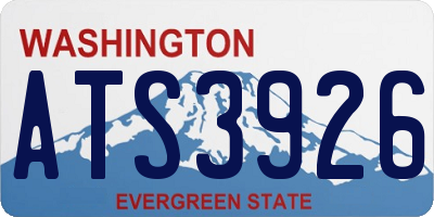 WA license plate ATS3926