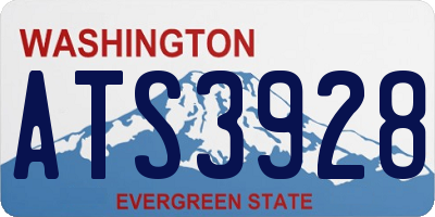WA license plate ATS3928