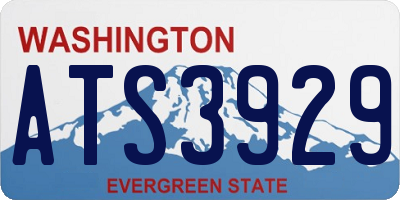 WA license plate ATS3929