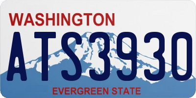 WA license plate ATS3930