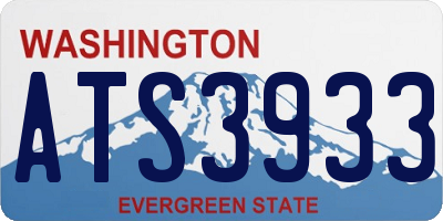 WA license plate ATS3933