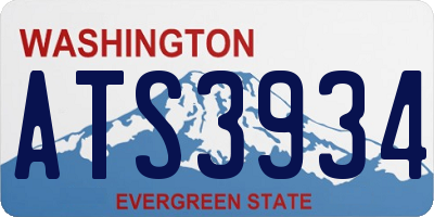 WA license plate ATS3934