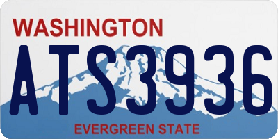WA license plate ATS3936
