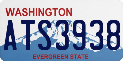 WA license plate ATS3938