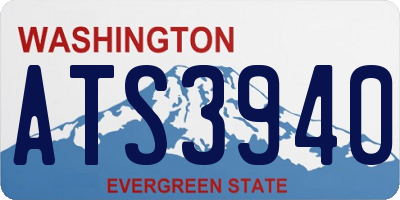WA license plate ATS3940