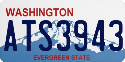WA license plate ATS3943