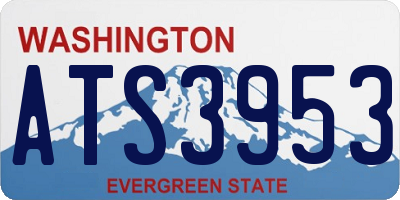 WA license plate ATS3953