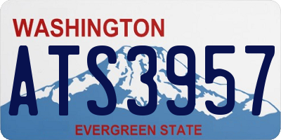 WA license plate ATS3957