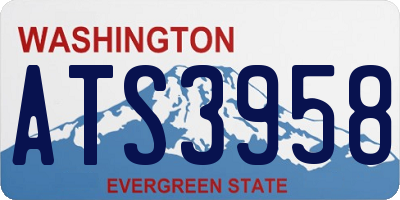 WA license plate ATS3958