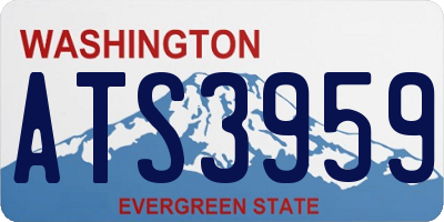 WA license plate ATS3959