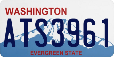 WA license plate ATS3961