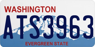 WA license plate ATS3963