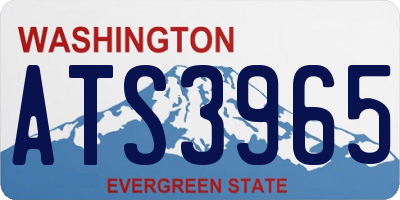 WA license plate ATS3965