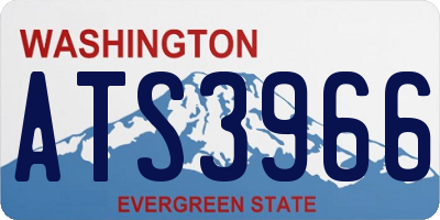WA license plate ATS3966