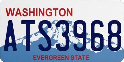 WA license plate ATS3968
