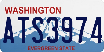 WA license plate ATS3974
