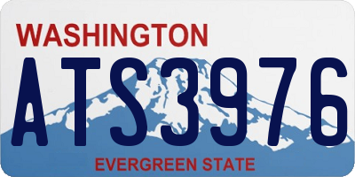 WA license plate ATS3976