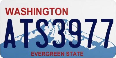 WA license plate ATS3977
