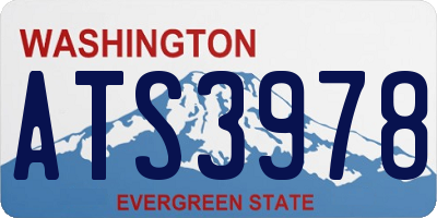 WA license plate ATS3978