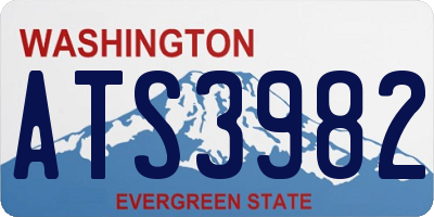 WA license plate ATS3982