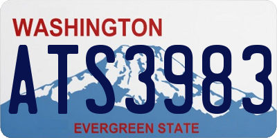 WA license plate ATS3983