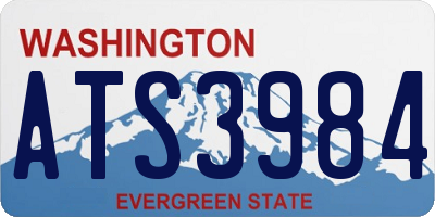WA license plate ATS3984