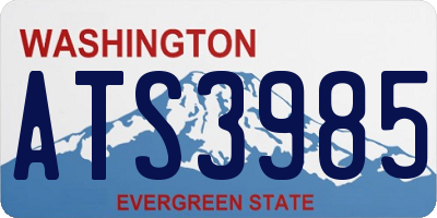 WA license plate ATS3985