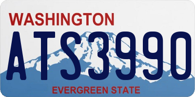 WA license plate ATS3990