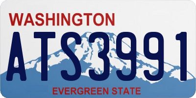 WA license plate ATS3991