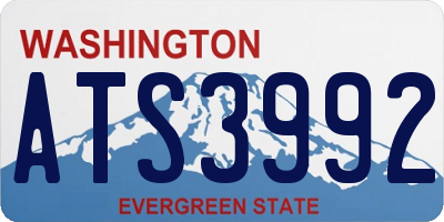 WA license plate ATS3992