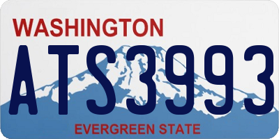 WA license plate ATS3993
