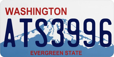WA license plate ATS3996