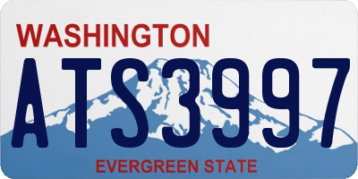 WA license plate ATS3997