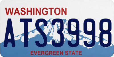 WA license plate ATS3998