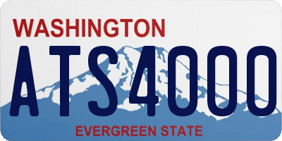 WA license plate ATS4000