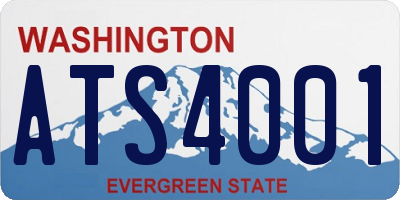 WA license plate ATS4001