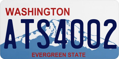 WA license plate ATS4002