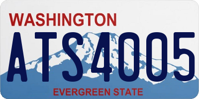 WA license plate ATS4005