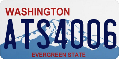 WA license plate ATS4006
