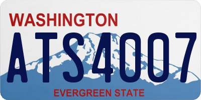 WA license plate ATS4007