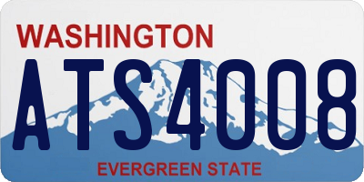 WA license plate ATS4008
