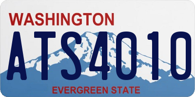WA license plate ATS4010